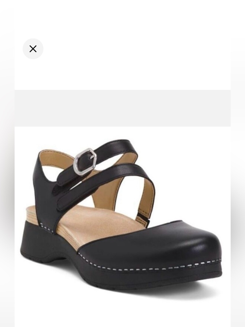 Dansko Rissa Nappa Black Closed Toe Sandal